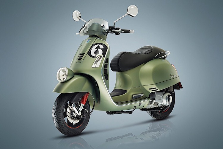 Được xây dựng từ Vespa GTS hiện hành,  xe ga Vespa GTS 300 Sei Giorni gợi nhớ tới những chiến thắng của Piaggio tại giải đua International Six Days of Varese. Vespa GTS Sei Giorni vẫn mang phong cách cổ điển đặc trưng, trong khi tạo sự khác biệt với các phiên bản khác ở vè lốp trước và phần tay lái lấy cảm hứng từ Vespa Sport.